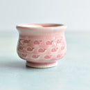 Pink Stamped Ceramic Succulent Pot Approximately 2”