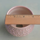Iridescent Pink Handmade Ceramic Succulent Pot with Flower Design Approximately 3" (Toun Kiln Studio)