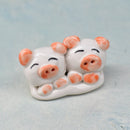 Small Orange Ceramic Planter Pal Pigs Approximately 2"