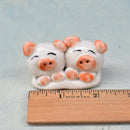 Small Orange Ceramic Planter Pal Pigs Approximately 2"