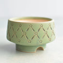 Green Handmade Ceramic Succulent Pot Approximately 3" (Toun Kiln Studio)