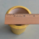 Yellow Handmade Ceramic Succulent Pot Approximately with Cloud Stamp 2" (Toun Kiln Studio)