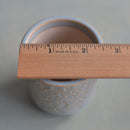 Light Blue Handmade Ceramic Succulent Pot with Flower Design Approximately 2" (Toun Kiln Studio)