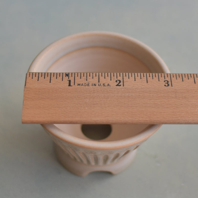Beige Handmade Ceramic Succulent Pot Approximately 3" (Toun Kiln Studio)