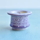 Purple Stamped Ceramic Succulent Pot Approximately 2”