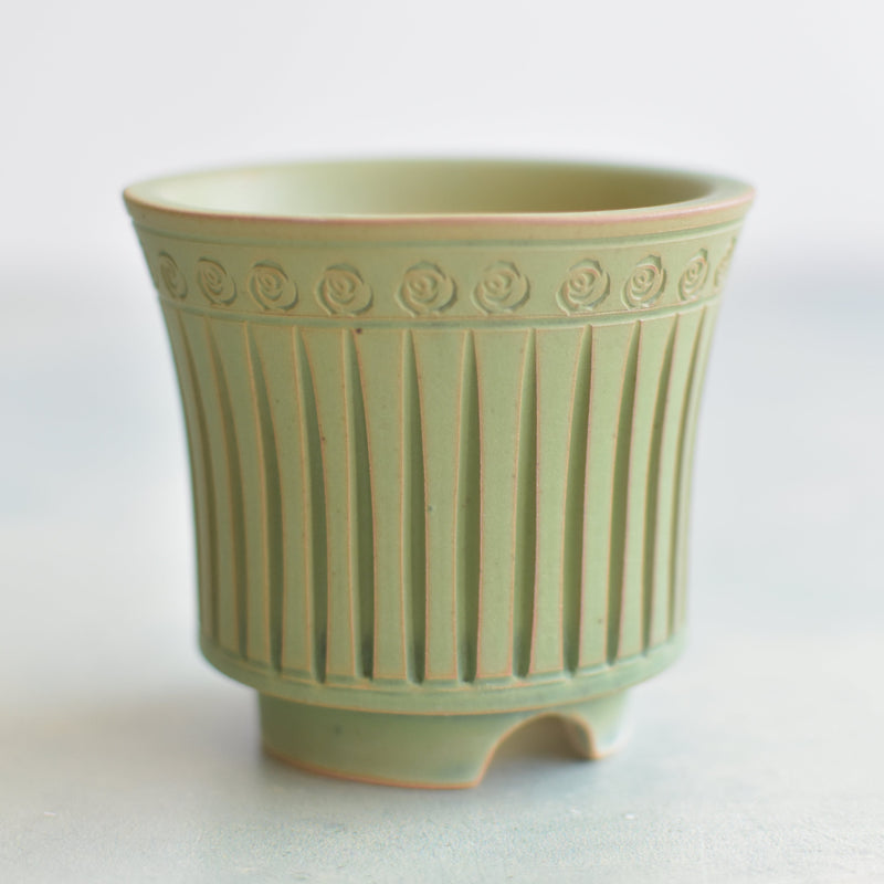 Green Handmade Ceramic Succulent Pot Approximately 3" (Toun Kiln Studio)