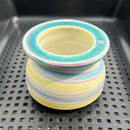 Handmade Ceramic Succulent Pot With Crystal Glass Rim Approximately 2”-3”