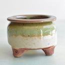 Multi-Color Glazed Handmade Ceramic Succulent Pot Approximately 3"