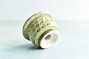 Green Stamped Ceramic Succulent Pot Approximately 2”