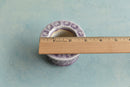 Purple Stamped Ceramic Succulent Pot Approximately 2”