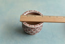 Red Handmade Stamped Ceramic Succulent Pot Approximately 2"-3"