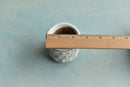 White Stamped Ceramic Succulent Pot Approximately 2”