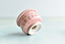 Pink Stamped Ceramic Succulent Pot Approximately 2”