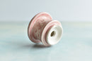 Pink Stamped Ceramic Succulent Pot Approximately 2”