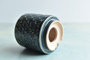 Blue Handmade Stamped Ceramic Succulent Pot Approximately 3"-4"