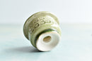 Green Stamped Ceramic Succulent Pot Approximately 2”