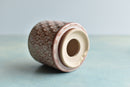 Red Handmade Stamped Ceramic Succulent Pot Approximately 3"-4"