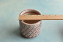 Red Handmade Stamped Ceramic Succulent Pot Approximately 3"-4"