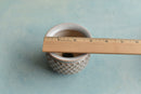 White Handmade Stamped Ceramic Succulent Pot Approximately 2"-3"