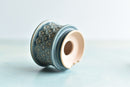 Blue Handmade Stamped Ceramic Succulent Pot Approximately 2"-3"