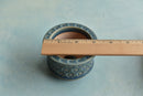 Blue Handmade Stamped Ceramic Succulent Pot Approximately 2"-3"