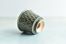 Teal Handmade Stamped Ceramic Succulent Pot Approximately 2"-3"