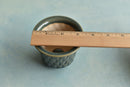 Teal Handmade Stamped Ceramic Succulent Pot Approximately 2"-3"
