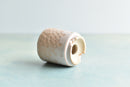 Orange and White Handmade Ceramic Succulent Pot Approximately 2"
