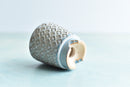 Light Blue Handmade Ceramic Succulent Pot Approximately 2"