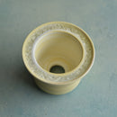 Yellow Ceramic Succulent Pot With Crystal Glass Rim Approximately 3”-4"