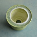 Green Ceramic Succulent Pot With Crystal Glass Rim Approximately 3”-4"