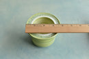 Green Ceramic Succulent Pot With Crystal Glass Rim Approximately 3”-4"