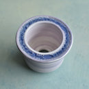 Purple Ceramic Succulent Pot With Crystal Glass Rim Approximately 3”-4"