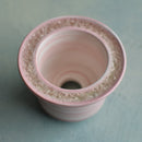 Pink Ceramic Succulent Pot With Crystal Glass Rim Approximately 3”-4"