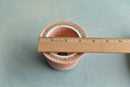 Orange Ceramic Succulent Pot With Crystal Glass Rim Approximately 3”-4"