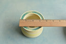Yellow Ceramic Succulent Pot With Crystal Glass Rim Approximately 3”-4"