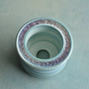 Blue Ceramic Succulent Pot With Crystal Glass Rim Approximately 3”-4"