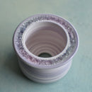 Purple Ceramic Succulent Pot With Crystal Glass Rim Approximately 3”-4"