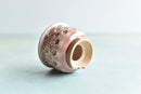 Red Handmade Stamped Ceramic Succulent Pot Approximately 2"-3"
